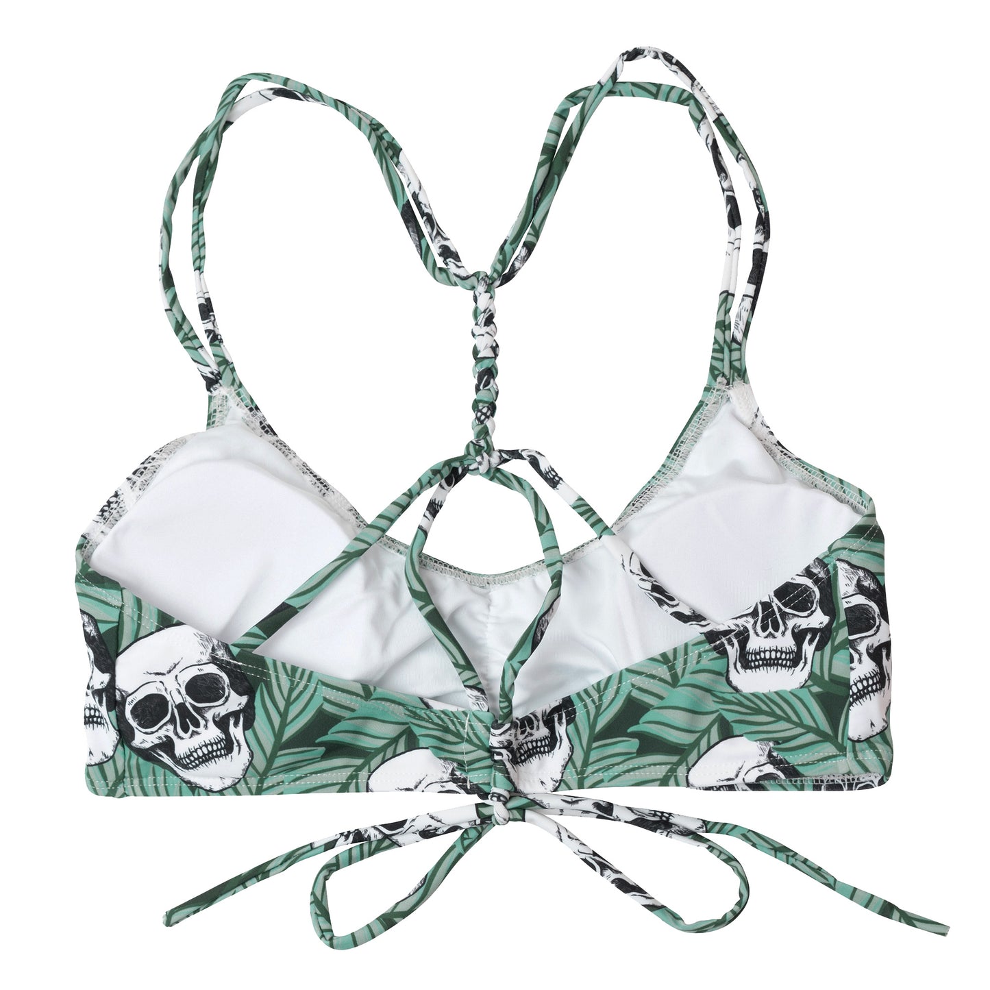 Skullistic Tropic Palms Skull Bikini Top