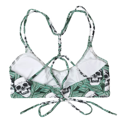 Skullistic Tropic Palms Skull Bikini Top